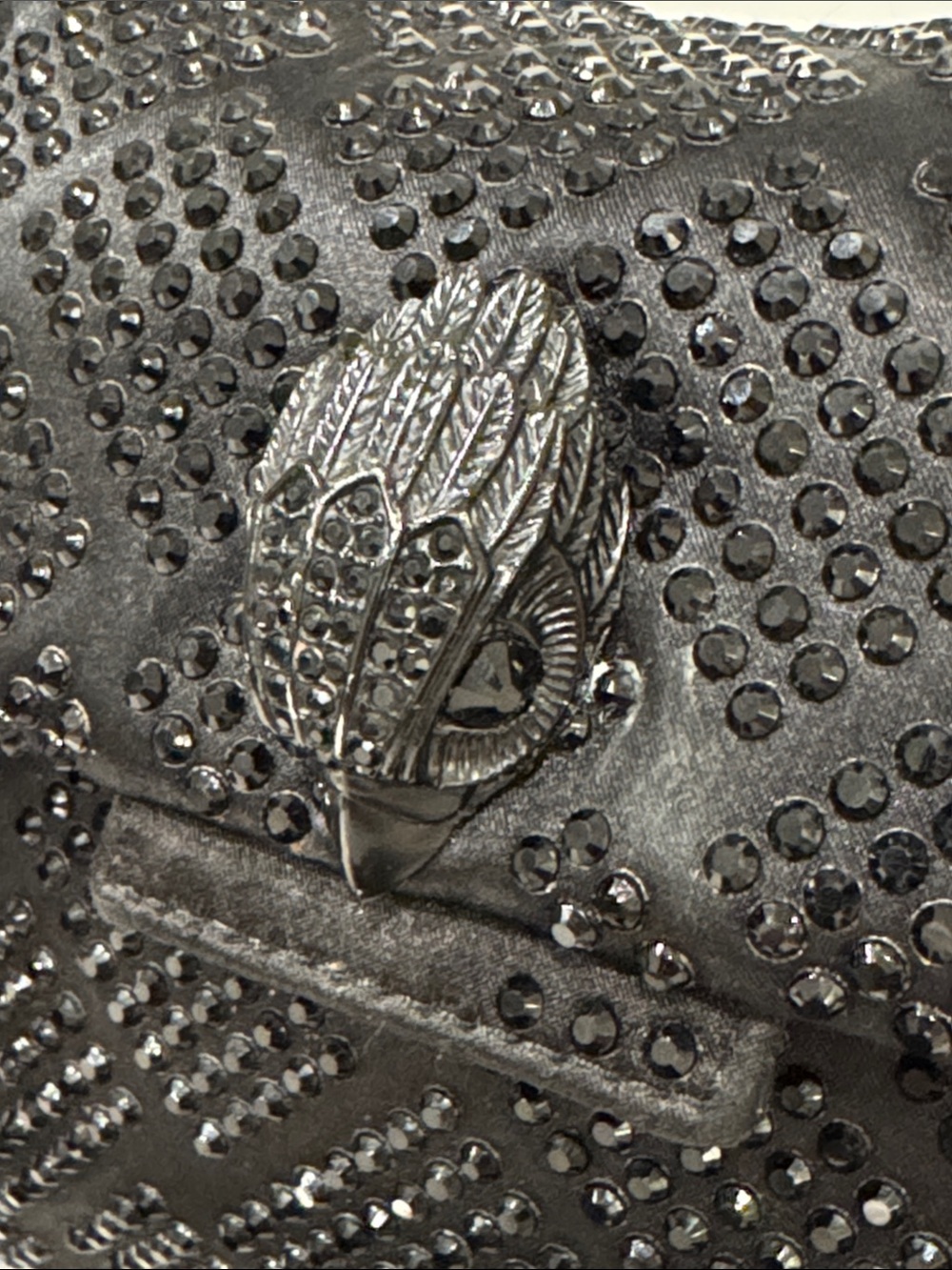 Kurt Geiger Bag Mini Kensington Crystal Studs Black Nylon Convertible Crossbody - Picture 17 of 17